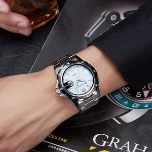 Planet Gates Black Man Watch Stainless Steel Strap Watches Military Watch casual fashion  wristwatches Waterproof Watch man relogio masculino