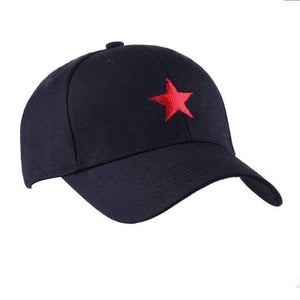Planet Gates Black Men Baseball Cap Cotton Snapback Hat for Women Embroidery Red Star Fitted Hip Hop Cap Vintage Miliary Cap Outdoor Sun Hats