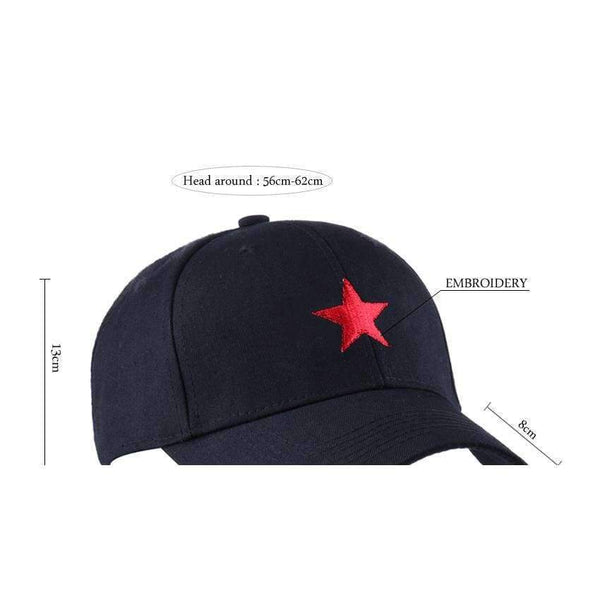 Planet Gates Black Men Baseball Cap Cotton Snapback Hat for Women Embroidery Red Star Fitted Hip Hop Cap Vintage Miliary Cap Outdoor Sun Hats