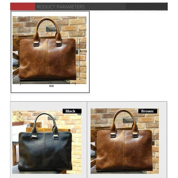 Planet Gates Black Men briefcase new soft leather handbags men's casual bag shoulder messenger bag Crossbody Bags Man Laptop Computer Case 13