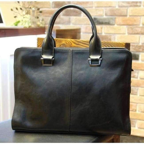 Planet Gates Black Men briefcase new soft leather handbags men's casual bag shoulder messenger bag Crossbody Bags Man Laptop Computer Case 13