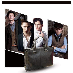 Planet Gates Black Men briefcase new soft leather handbags men's casual bag shoulder messenger bag Crossbody Bags Man Laptop Computer Case 13