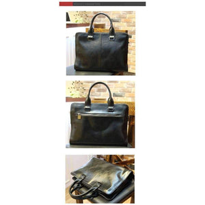 Planet Gates Black Men briefcase new soft leather handbags men's casual bag shoulder messenger bag Crossbody Bags Man Laptop Computer Case 13
