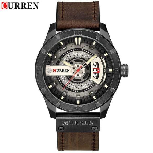 Planet Gates black Men Military Sports Watches Men's Quartz Date Clock Man Casual Leather Wrist Watch Relogio Masculino