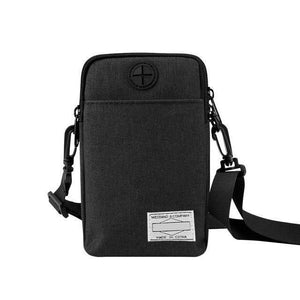 Planet Gates Black Men Multifunctional Waterproof Phone Bag Mini Crossbody Bags with Earphone Hole WML99