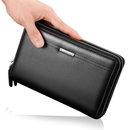 Planet Gates Black Men Purse Male Purse Men's Wallet Clutch Wallets Men Handy Bag Business Wallet Coins Multi-bit High Capacity Purses