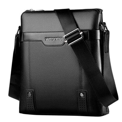 Planet Gates black Men's shoulder bag courier handbag large PU leather shoulder bag men handbags high-capacity leisure briefcase