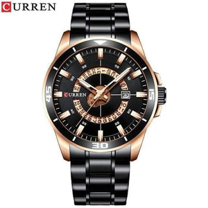 Planet Gates black Men's Watch Blue Dial Stainless Steel Water Resistant Man Watches Luxury Business Analog Quartz Mens Watches Fashion