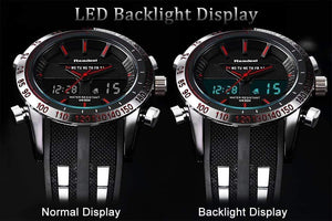 Planet Gates Black Men Watch LED Display Luxury Sports Watches Digital Military Men's Quartz Wristwatches Relogio Masculino