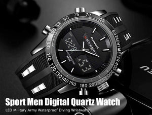 Planet Gates Black Men Watch LED Display Luxury Sports Watches Digital Military Men's Quartz Wristwatches Relogio Masculino