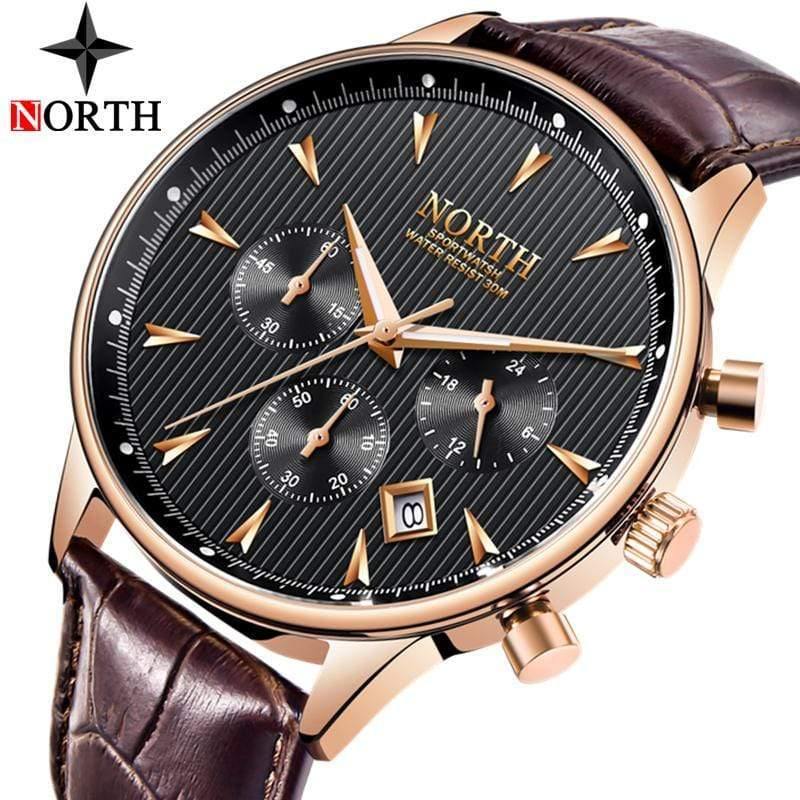Planet Gates Black Men Watches Auto Date Chronograph Quartz Watch Men Gold Casual Sport Military Wrist Watch