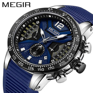 Planet Gates Black Men Watches Silicone Sport Chronograph Quartz Military Watch Luxury Brand Zegarek Meski Erkek Kol Saati