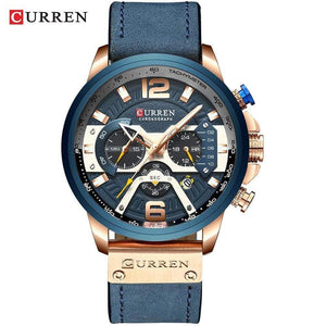 Planet Gates black Mens Watches Top Brand Luxury Men Casual Leather Waterproof Chronograph Men Sport Quartz Clock Relogio Masculino