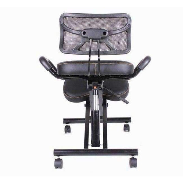 Planet Gates Black mesh cloth Ergonomically Designed Knee Chair with Back and Handle Office Kneeling Chair Ergonomic Posture Leather Black Chair With Caster