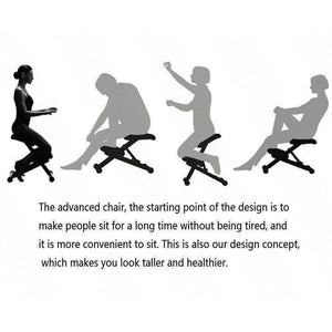 Planet Gates Black mesh cloth Ergonomically Designed Knee Chair with Back and Handle Office Kneeling Chair Ergonomic Posture Leather Black Chair With Caster