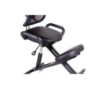 Planet Gates Black mesh cloth Ergonomically Designed Knee Chair with Back and Handle Office Kneeling Chair Ergonomic Posture Leather Black Chair With Caster