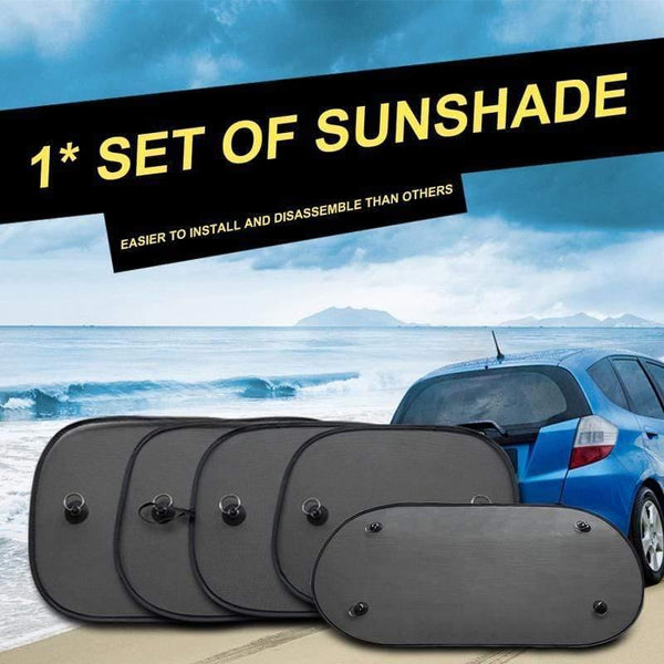 Planet Gates Black Mesh Sunscreen Sun Visor Kids Car Sunscreen UV Protection Sun Visor For Car Window Sunscreen Suction Cups With Storage Bag
