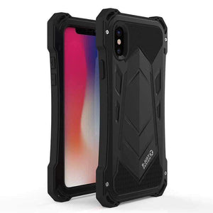 Planet Gates black / Metal Aluminum Original Brand Phone Case Metal Aluminum Silicone Luxury Steel Case Full Protection Phone Case Cover For iphone X JS0154