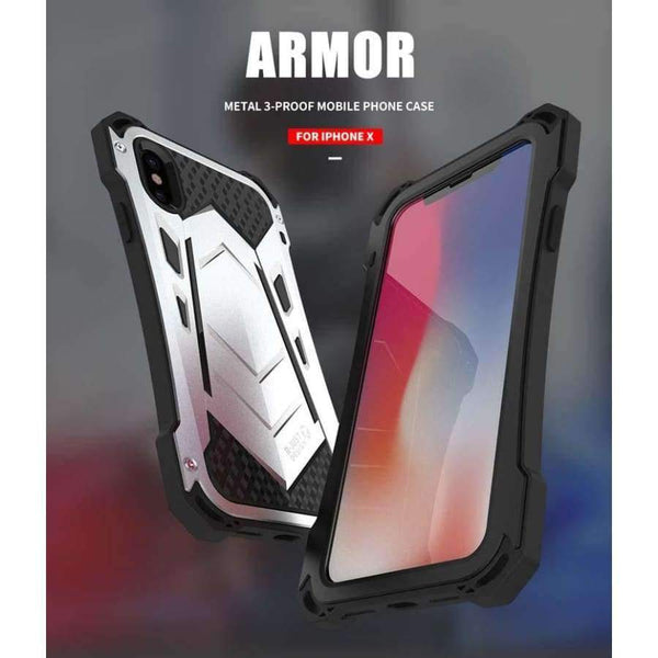 Planet Gates black / Metal Aluminum Original Brand Phone Case Metal Aluminum Silicone Luxury Steel Case Full Protection Phone Case Cover For iphone X JS0154
