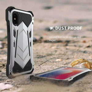 Planet Gates black / Metal Aluminum Original Brand Phone Case Metal Aluminum Silicone Luxury Steel Case Full Protection Phone Case Cover For iphone X JS0154