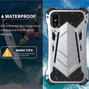 Planet Gates black / Metal Aluminum Original Brand Phone Case Metal Aluminum Silicone Luxury Steel Case Full Protection Phone Case Cover For iphone X JS0154