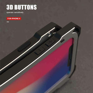 Planet Gates black / Metal Aluminum Original Brand Phone Case Metal Aluminum Silicone Luxury Steel Case Full Protection Phone Case Cover For iphone X JS0154