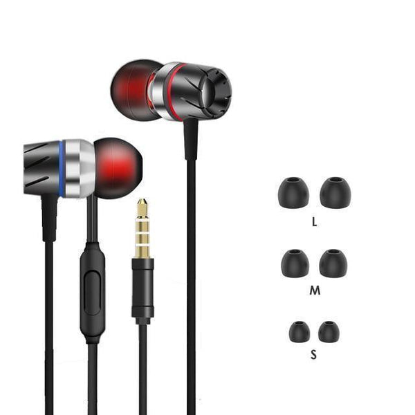 Planet Gates Black Metal Wired Headphone For Phone For Xiaomi In-Ear Headphone For Phone For Samsung iPhone Stereo Earphone With Mic