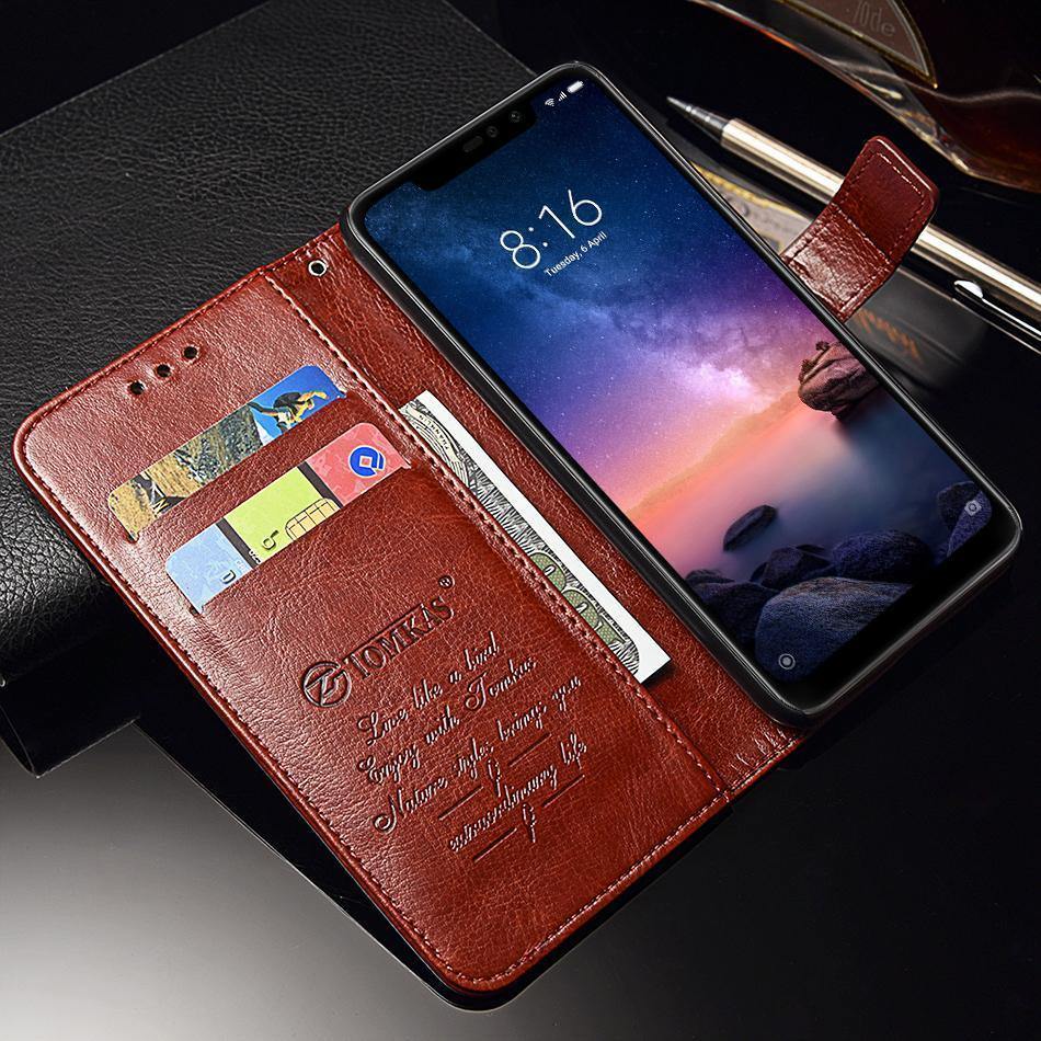 Planet Gates TOMKAS Flip Leather Case for Xiaomi Redmi Note 6 Pro Case for Xiaomi Mi A2 Lite Xiomi Wallet Cover Phone Cases Vintage Bussiness