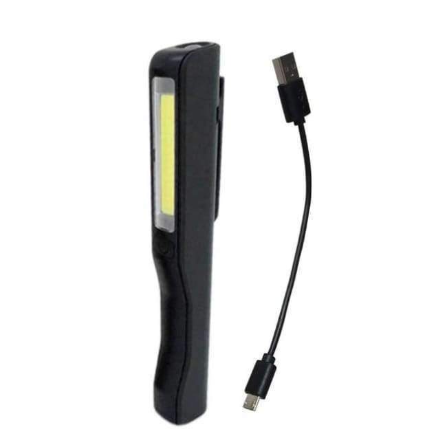 Planet Gates Black Mini COB LED Pen Light USB Rechargeable Working Inspection light Portable Maintenance flashlight Hand Torch lamp With Magnet AA
