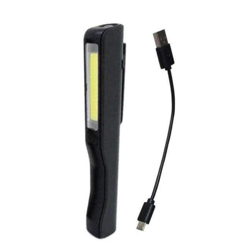 Planet Gates Black Mini COB LED Pen Light USB Rechargeable Working Inspection light Portable Maintenance flashlight Hand Torch lamp With Magnet AA