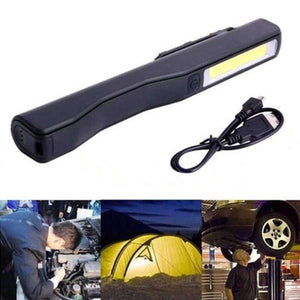 Planet Gates Black Mini COB LED Pen Light USB Rechargeable Working Inspection light Portable Maintenance flashlight Hand Torch lamp With Magnet AA