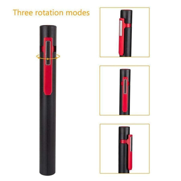 Planet Gates Black Mini COB LED Pen Light USB Rechargeable Working Inspection light Portable Maintenance flashlight Hand Torch lamp With Magnet AA
