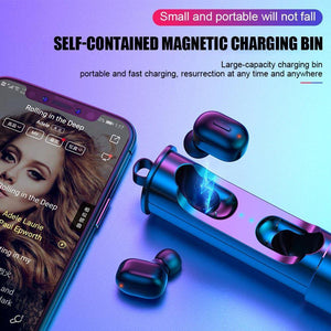 Planet Gates Black Mini Sport Wireless Earphone True TWS Earbuds Wireless Bluetooth 5.0 Headphones Headset With Charging Box For Android IOS Phone