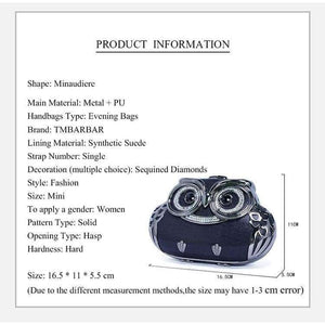 Planet Gates Black / Mini TOMBARBAR Luxury Handbags Women Bags Designer Bolsa Feminina Mini Clutch Bag owl Evening Bags Women Messenger Bags TM-EB201605