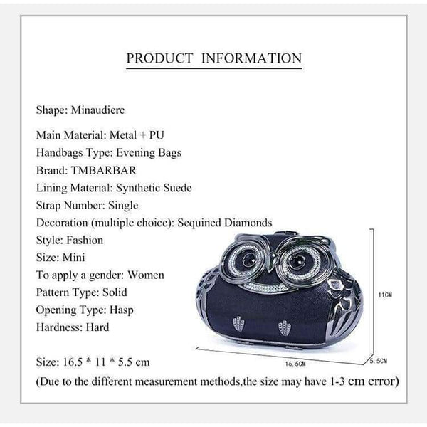 Planet Gates Black / Mini TOMBARBAR Luxury Handbags Women Bags Designer Bolsa Feminina Mini Clutch Bag owl Evening Bags Women Messenger Bags TM-EB201605