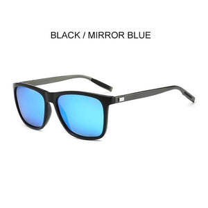 Planet Gates black-mirror blue Polarized Sunglasses Men 2021 UV400 Driver's Mirror Square Sunglasses Retro Vintage Anti-Glare Sun Glasses For Men