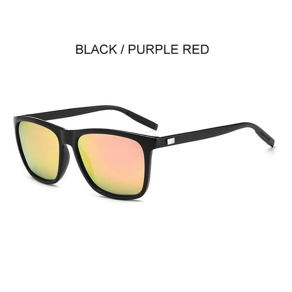 Planet Gates black-mirror pink Polarized Sunglasses Men 2021 UV400 Driver's Mirror Square Sunglasses Retro Vintage Anti-Glare Sun Glasses For Men