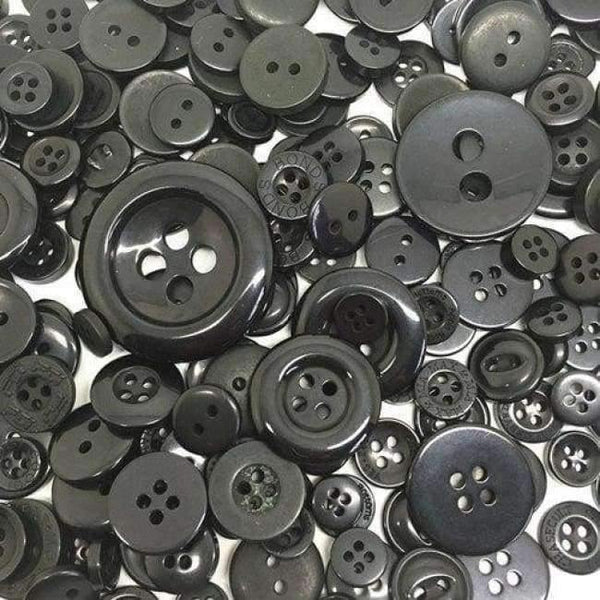 Planet Gates Black Mix 1000pcs Assorted Mixed Resin Buttons Arts Crafts Card Making Scrapbooking Sewing 9mm-20mm Bright/Chritsmas/Pastel/Primary Mix