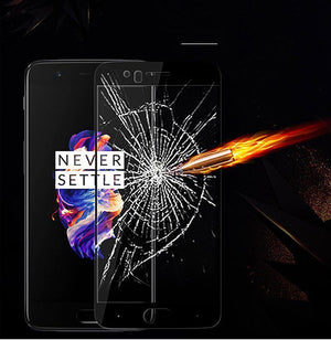 Planet Gates black Mobile Full Coverage Tempered Glass Film Screen Protector For ONEPLUS 5