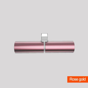 Planet Gates Black Mobile Phone Adapter Cable Audio Charging Adapter For 7 8 plus iphone X Xs Max Xr USB IOS 2 in 1 earphone plug alloy Connector