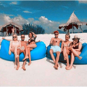 Planet Gates black Modern Home furniture air gas folding sofa lazy sofa outdoor beach inflatable bed fast lunch break fast inflatable lazy sofa bed