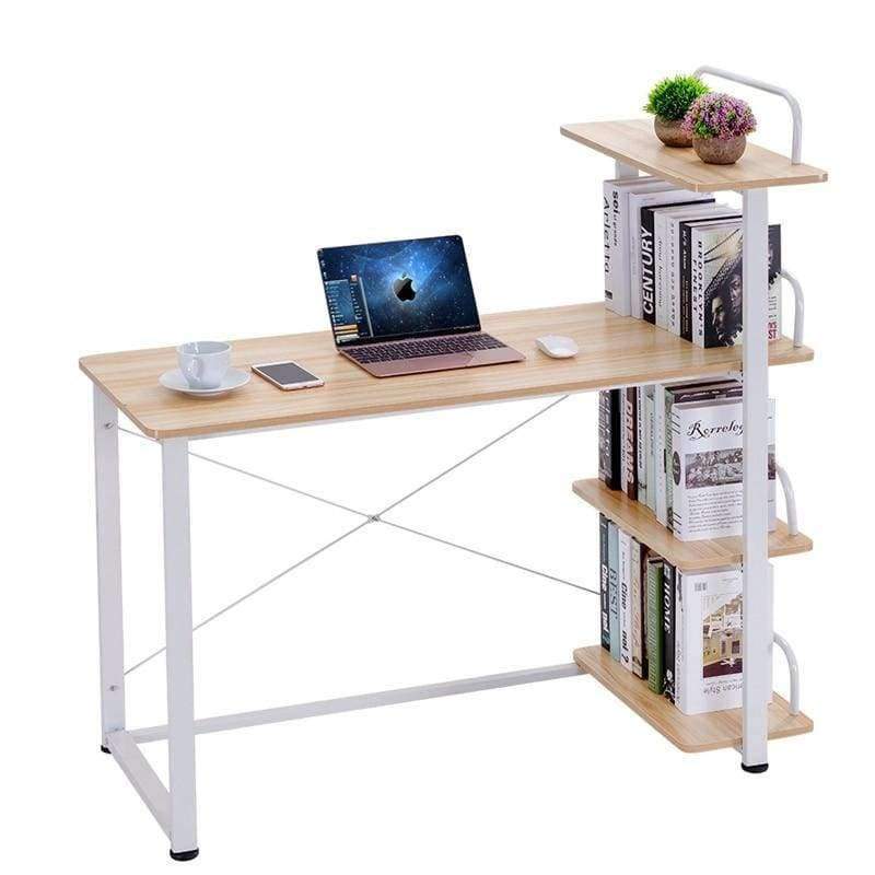 Planet Gates black Modern Home Office Desk Corner Computer PC Table Workstation with Bookcase Shelf Office Furniture Dropshipping