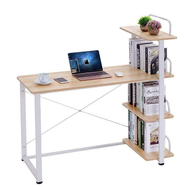Planet Gates black Modern Home Office Desk Corner Computer PC Table Workstation with Bookcase Shelf Office Furniture Dropshipping