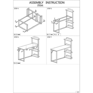 Planet Gates black Modern Home Office Desk Corner Computer PC Table Workstation with Bookcase Shelf Office Furniture Dropshipping