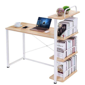 Planet Gates black Modern Home Office Desk Corner Computer PC Table Workstation with Bookcase Shelf Office Furniture Dropshipping