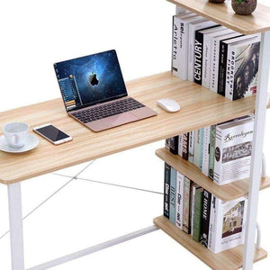 Planet Gates black Modern Home Office Desk Corner Computer PC Table Workstation with Bookcase Shelf Office Furniture Dropshipping