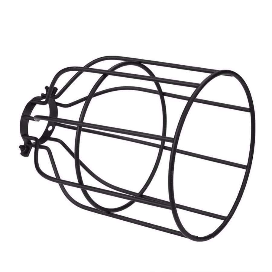 Planet Gates Black Modern Industrial Lampshade Wire Iron Light Cage Metal Guard Vintage Steel Lamp Shade Abajur