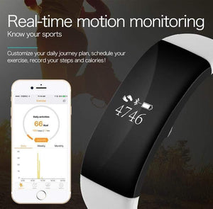 Planet Gates Black Monitor Smart Watches Clock for IOS iPhone Android Lovers' Couple's Blood Pressure Oxygen Smart Wrist Watch