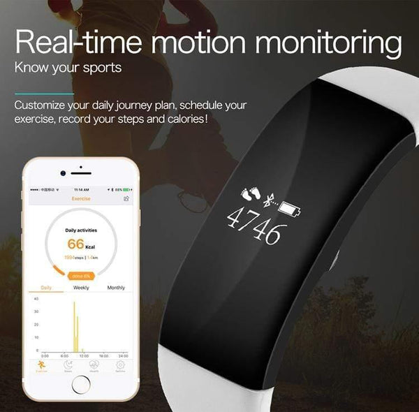 Planet Gates Black Monitor Smart Watches Clock for IOS iPhone Android Lovers' Couple's Blood Pressure Oxygen Smart Wrist Watch