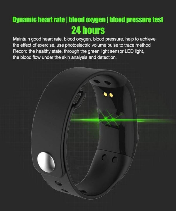 Planet Gates Black Monitor Smart Watches Clock for IOS iPhone Android Lovers' Couple's Blood Pressure Oxygen Smart Wrist Watch
